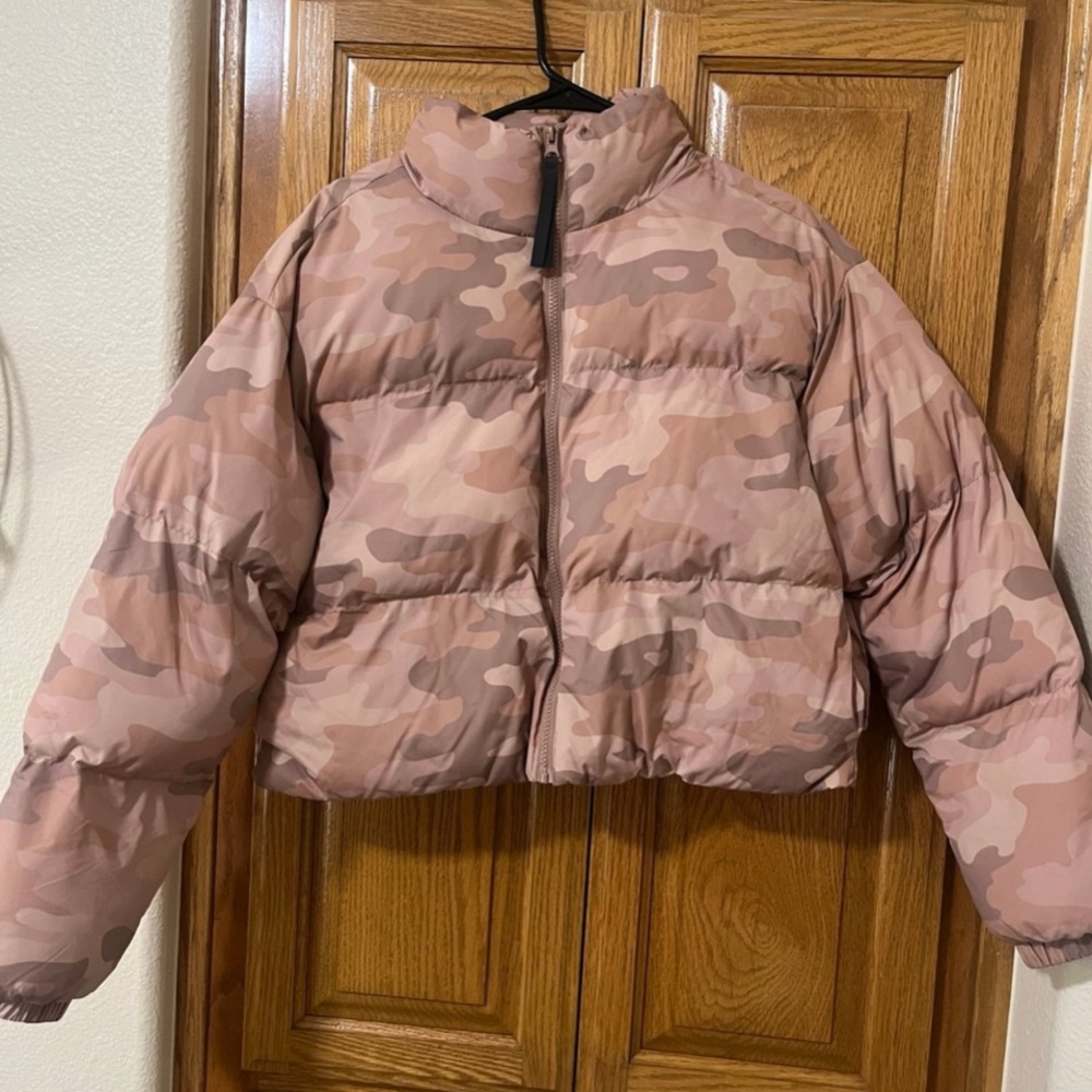 Fabletics Pink Camouflage Jacket
